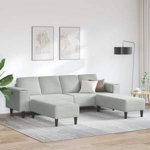 Sofa do salonu 3 szt. Jasnoszary