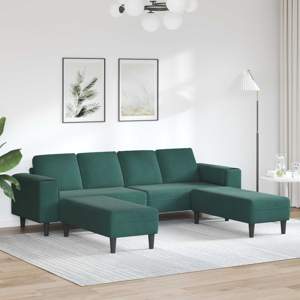 Sofa do salonu 3 szt. Ciemna zieleń