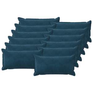 Poszewka na poduszkę 12 pcs HOUTEN niebieski 40 x 80 cm Welur