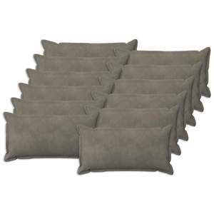 Poszewka na poduszkę 12 pcs HOUTEN jasnoszary 40 x 80 cm Welur