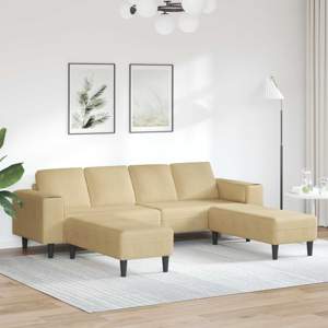 Sofa Szary zielony 250 x 188 x 76 cm Tkanina sztruksowa