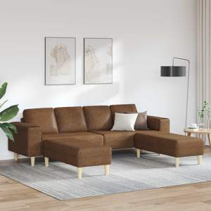 Sofa do salonu 3 szt. Brązowy