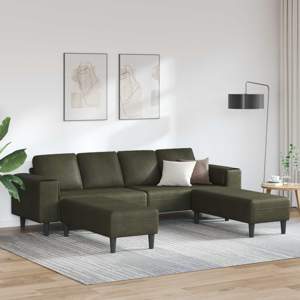 Sofa do salonu 3 szt. Zielony wojskowy