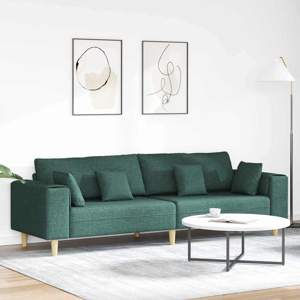 Sofa Ciemna zieleń 250 x 77 x 76 cm tkanina