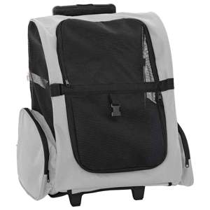 Wózek dla zwierząt 3 w 1 Design Szary 48x32x(57-106) cm Tkanina Oxford