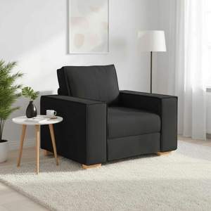 Sofa Fotel Czarny 100x78x84 cm Tkanina