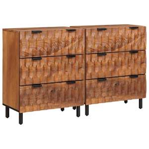 Bufet 2 szt. 60 x 33 x 75 cm Drewno z mango