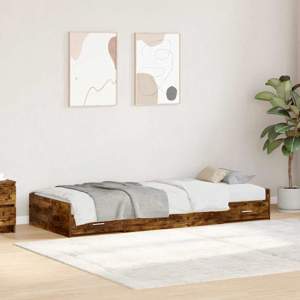 Ramka łóżka Dąb wędzony 80 x 200 cm Drewno inżynieryjne