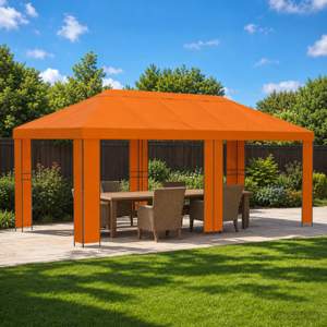 Altana ogrodowa 6 x 3 m pomarańczowy Poliester i Stal 190 gsm