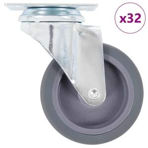 32 kółka skrętne, 75 mm