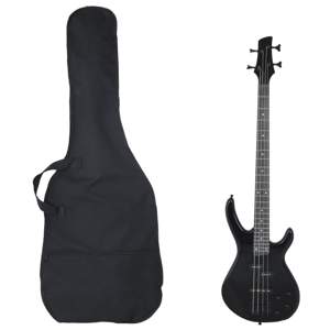 Gitara basowa dla początkujących, z torbą, czarna, 4/4, 46"