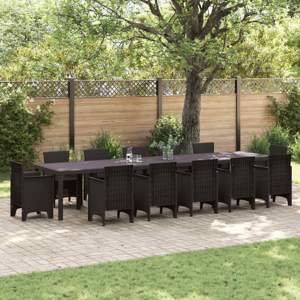 Stół Ogrodowy Brązowy 400 x 100 x 73 cm polirattan