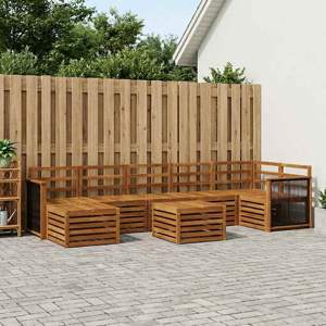 Zestaw sof na zewnątrz 7 szt. naturalny Lite Drewno Akacji