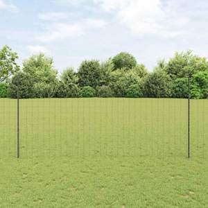 Ogrodzenie Euro z słupkiem 10 x 1,4 m Stal pokryta PVC Szary