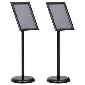 Stojaki na plakaty 2 szt. Czarny 32.7 x 24 x 108 cm Aluminium
