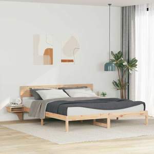 Ramka łóżka Brązowy 200 x 200 cm Lite drewno sosnowe