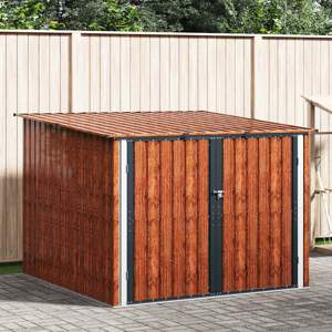 Shed na rower 3 szt. Brązowy 216 x 207 x 158 cm Metal