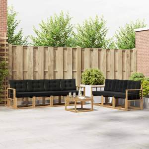 Zestaw sof na zewnątrz 8 szt. biały i czarny