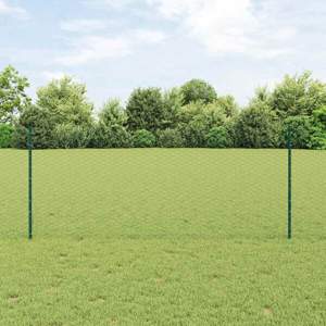 Sześciokątne ogrodzenie z słupkiem 10 x 1 m Stal pokryta PVC