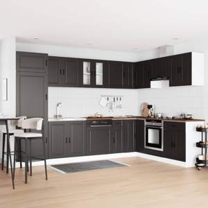 Szafka pod zlew Porto 2 szt. Czarny 80 x 46 x 81,5 cm