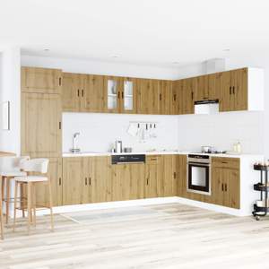 Szafka pod zlew Porto 2 szt. Brązowy 80 x 46 x 81,5 cm