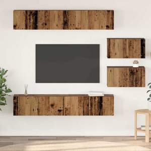 Zestaw szafek RTV 6 szt. Stare drewno Drewno inżynieryjne