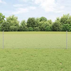 Sześciokątne ogrodzenie z słupkiem 10 x 0,5 m Stal ocynkowana