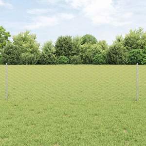 Sześciokątne ogrodzenie z słupkiem 10 x 0,6 m Stal ocynkowana