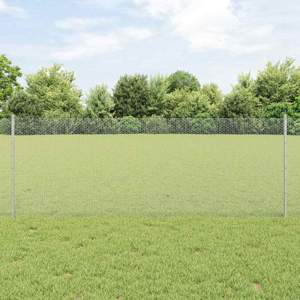 Sześciokątne ogrodzenie z słupkiem 10 x 0,8 m Stal ocynkowana