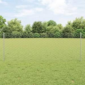 Sześciokątne ogrodzenie z słupkiem 10 x 0,8 m Stal ocynkowana