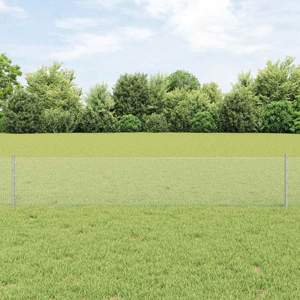 Sześciokątne ogrodzenie z słupkiem 25 x 0,4 m Stal ocynkowana