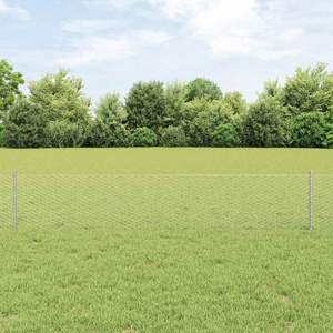 Sześciokątne ogrodzenie z słupkiem 25 x 0,4 m Stal ocynkowana