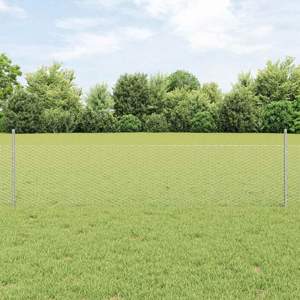 Sześciokątne ogrodzenie z słupkiem 25 x 0,5 m Stal ocynkowana