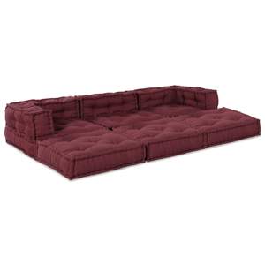 Modularna jednostka sofy tkanina Bordowy 210 x 70 x 56 cm