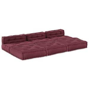 Modularna jednostka sofy tkanina Bordowy 210 x 140 x 56 cm