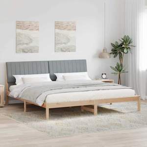 Ramka łóżka Brązowy 200 x 200 cm Lite drewno sosnowe