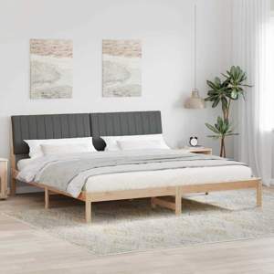 Ramka łóżka Brązowy 200 x 200 cm Lite drewno sosnowe