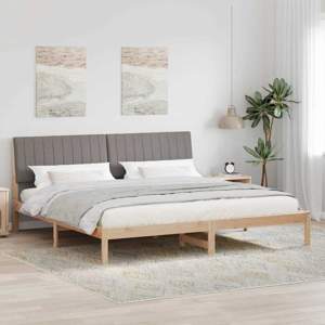 Ramka łóżka Brązowy 200 x 200 cm Lite drewno sosnowe