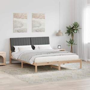 Ramka łóżka Brązowy 150 x 200 cm Lite drewno sosnowe