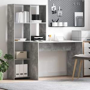 Biurko Betonowy szary 138,5 x 55 x 143 cm Drewno inżynieryjne