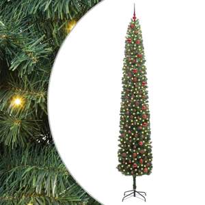Sztuczna choinka z podstawą Zielony 300 cm PVC, stal i plastik