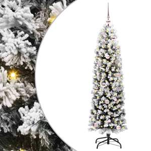 Sztuczna choinka z podstawą Zielony 150 cm PVC, stal i plastik