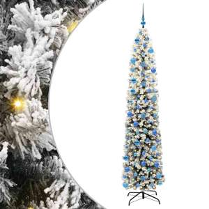 Sztuczna choinka z podstawą Zielony 240 cm PVC, stal i plastik