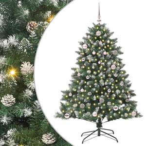 Sztuczna choinka Zielony 150 cm PVC, plastik i stal