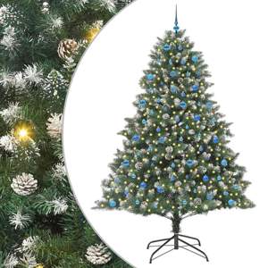 Sztuczna choinka Zielony 240 cm PVC, plastik i stal