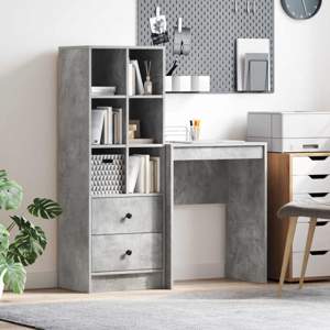 Biurko Betonowy szary 105,5 x 34 x 127 cm 2 szt.
