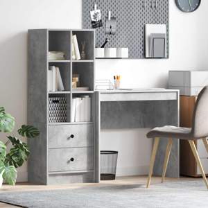 Biurko Betonowy szary 125,5 x 40 x 127 cm 2 szt.