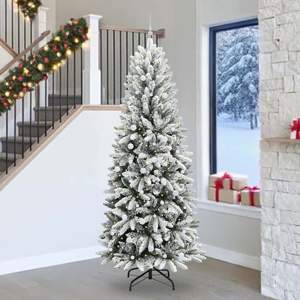 Sztuczna choinka Biały 240 cm PVC, plastik, stal i PE