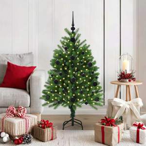 Choinka z 150 diodami LED z podstawą Zielony 120 cm PE