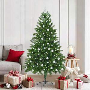 Choinka z 300 diodami LED z podstawą Zielony 180 cm PE